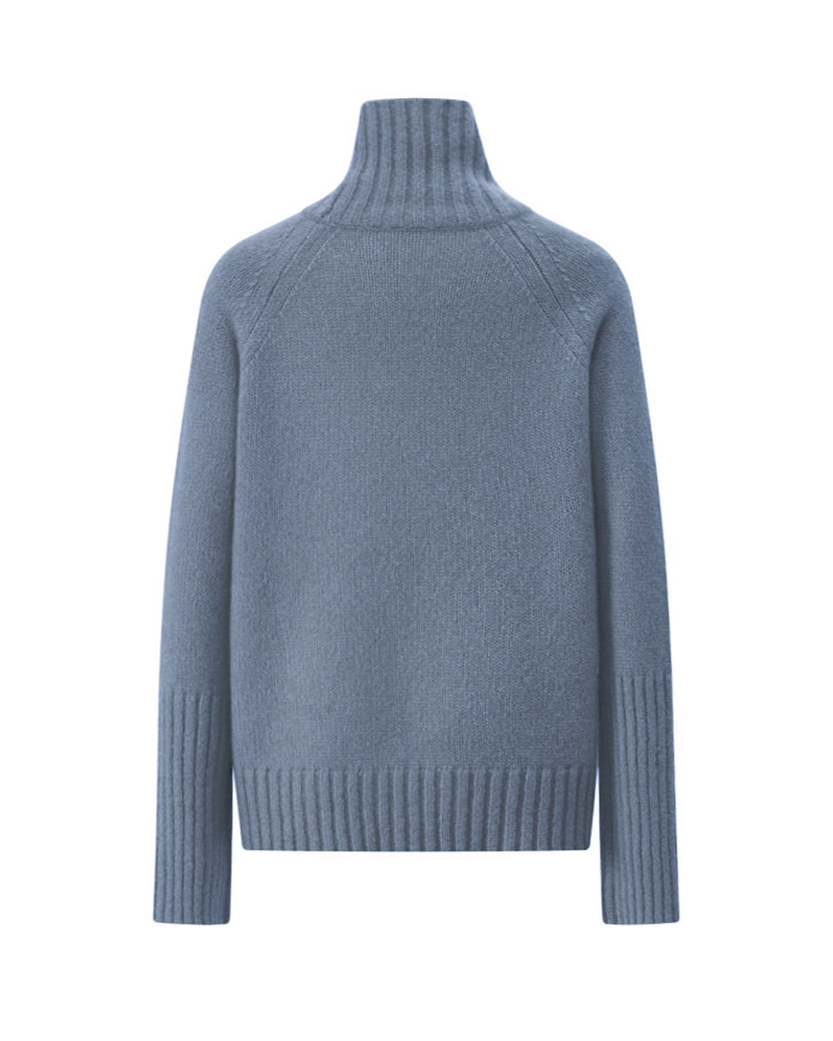 Damen Pullover aus 75 % Kaschmir und 25 % Seide in Boro – glatt gestrickter Pullover in mittelschwerer Qualität mit langer, relaxter Passform, die zum Saum hin leicht ausgestellt ist. Das Modell verfügt über einen Stehkragen in Rippstruktur, Raglanschultern sowie lange, schmale Ärmel. Hohe Ärmelbündchen und der Saum sind in Rippstruktur gearbeitet und verleihen dem Pullover eine moderne, elegante Silhouette.