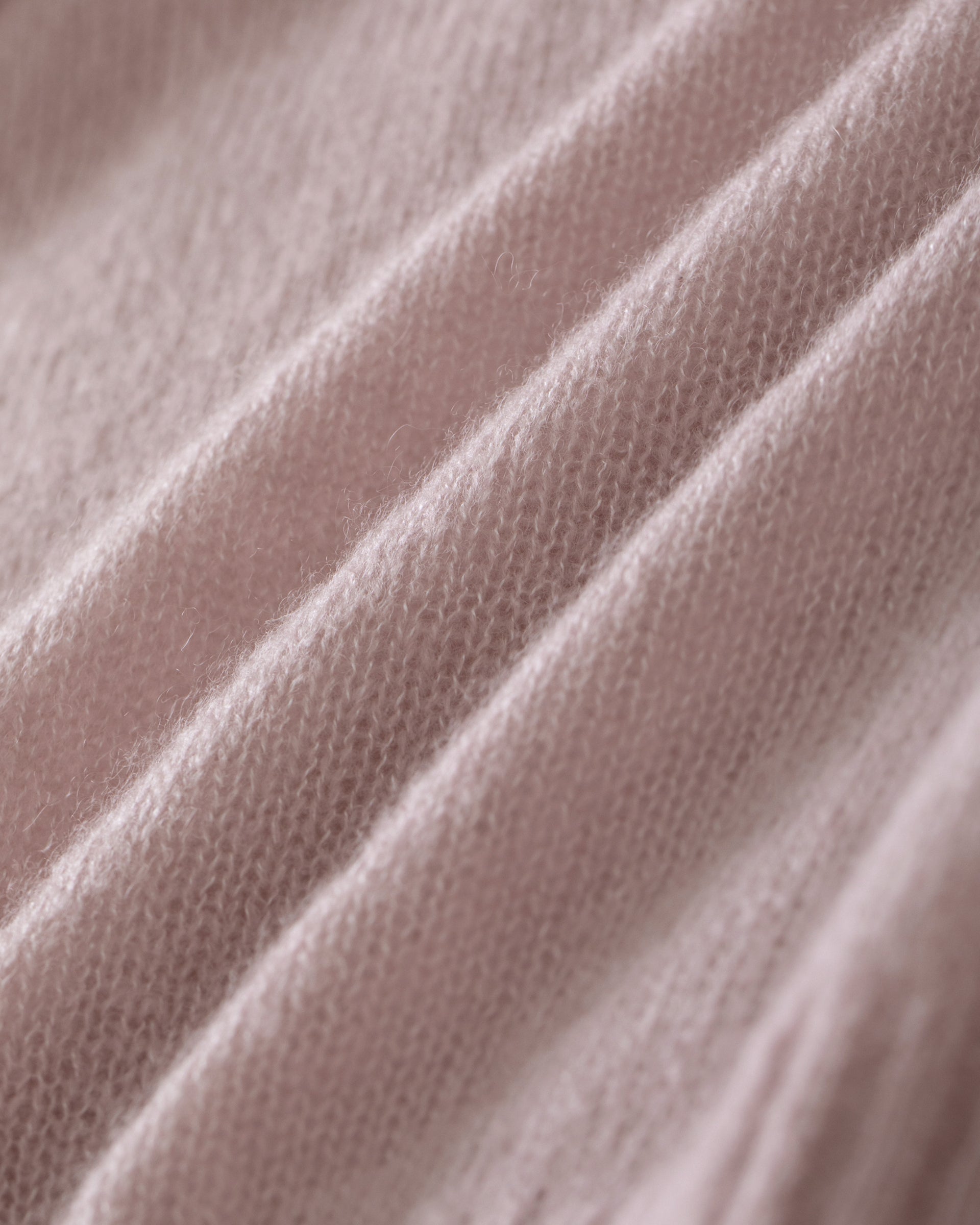 Damen Kurzarm-Pullover in pinkish grey (rosa) aus Kaschmir-Seide – leichter luftiger Strick mit Polokragen, Halbarm und relaxter Passform