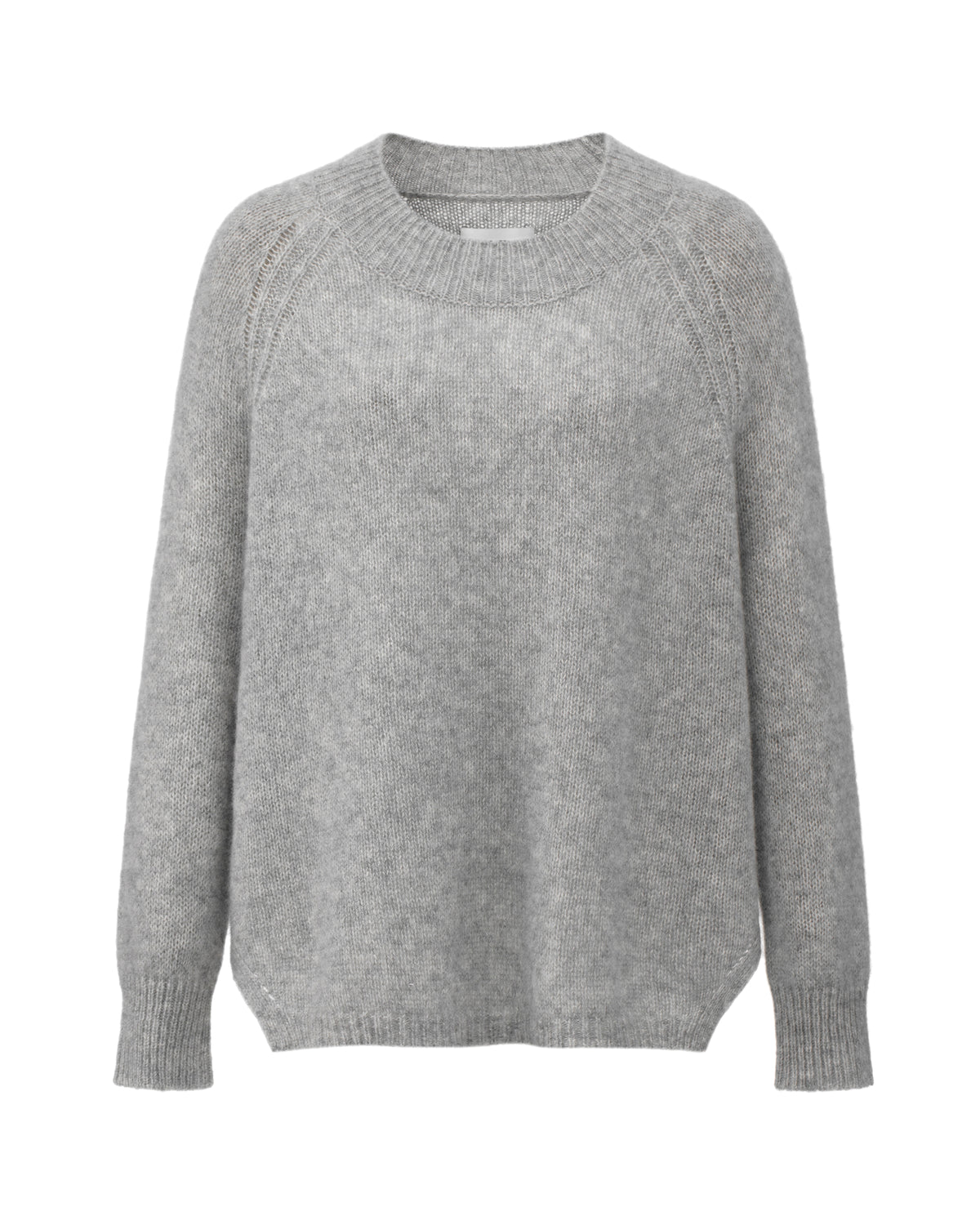 Damen Pullover aus 75 % Kaschmir und 25 % Seide in Husky – glatt und locker gestrickter Pullover in mittelschwerer Qualität mit locker fallender Passform, Rundhalsausschnitt mit breitem Kragen in Rippstruktur, Raglanärmeln sowie langen, relaxten Ärmeln. Saum und Ärmelbündchen sind in Rippstruktur gearbeitet. Schlitze an den Seiten verleihen dem Modell eine moderne, lässige Silhouette.