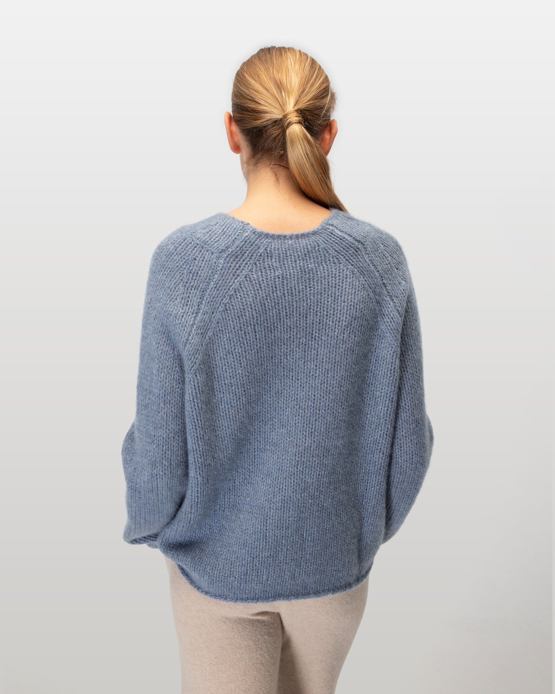 Kashmir-Seide Pullover von LU REN mit Raglanärmeln