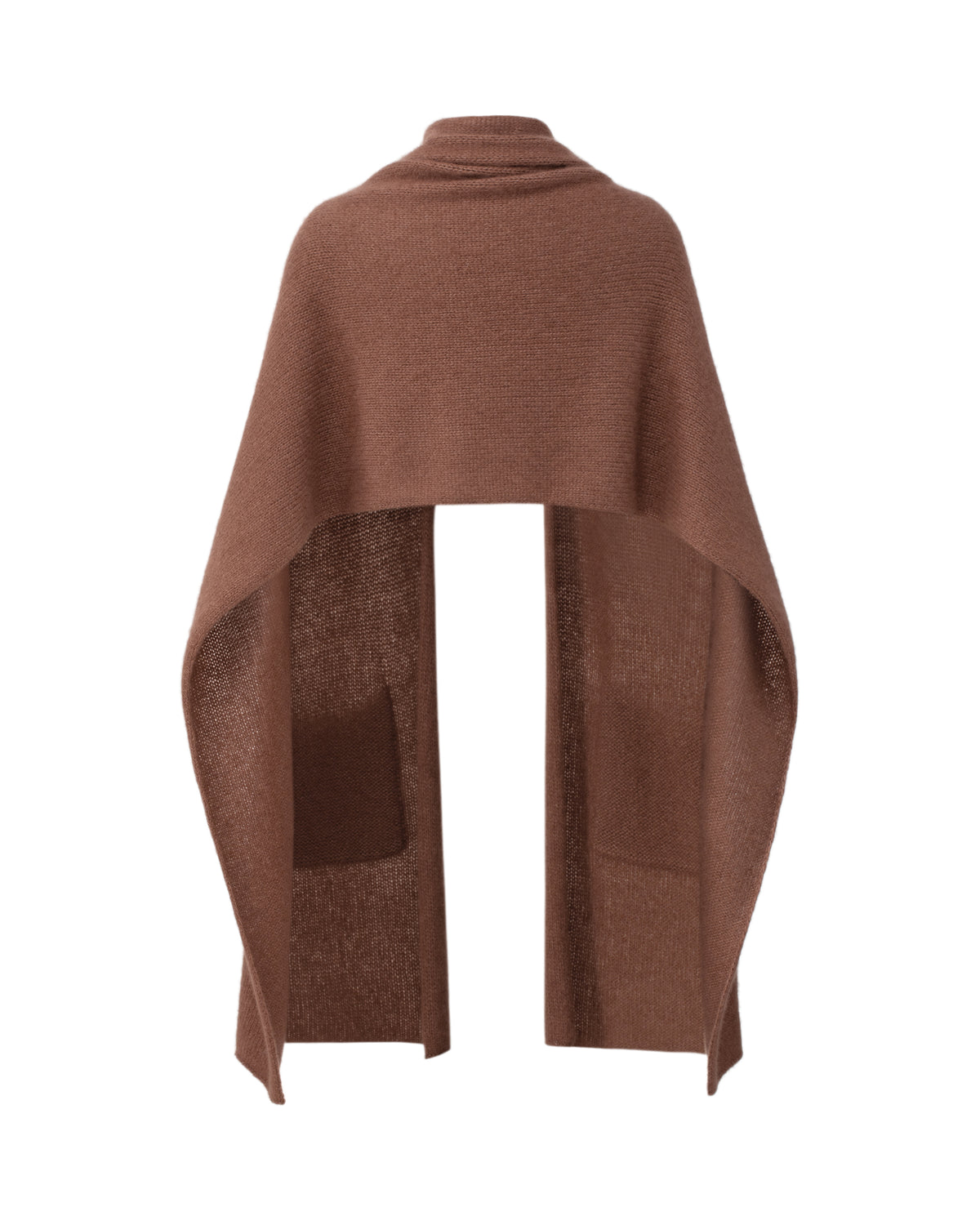 Damen Schal aus 75 % Kaschmir und 25 % Seide in Maple – glatt und locker gestrickter Schal in grober Strickqualität mit aufgesetzten Taschen. Das vielseitig tragbare Modell verbindet weiche Haptik mit funktionalem Design und bietet zahlreiche Stylingmöglichkeiten.