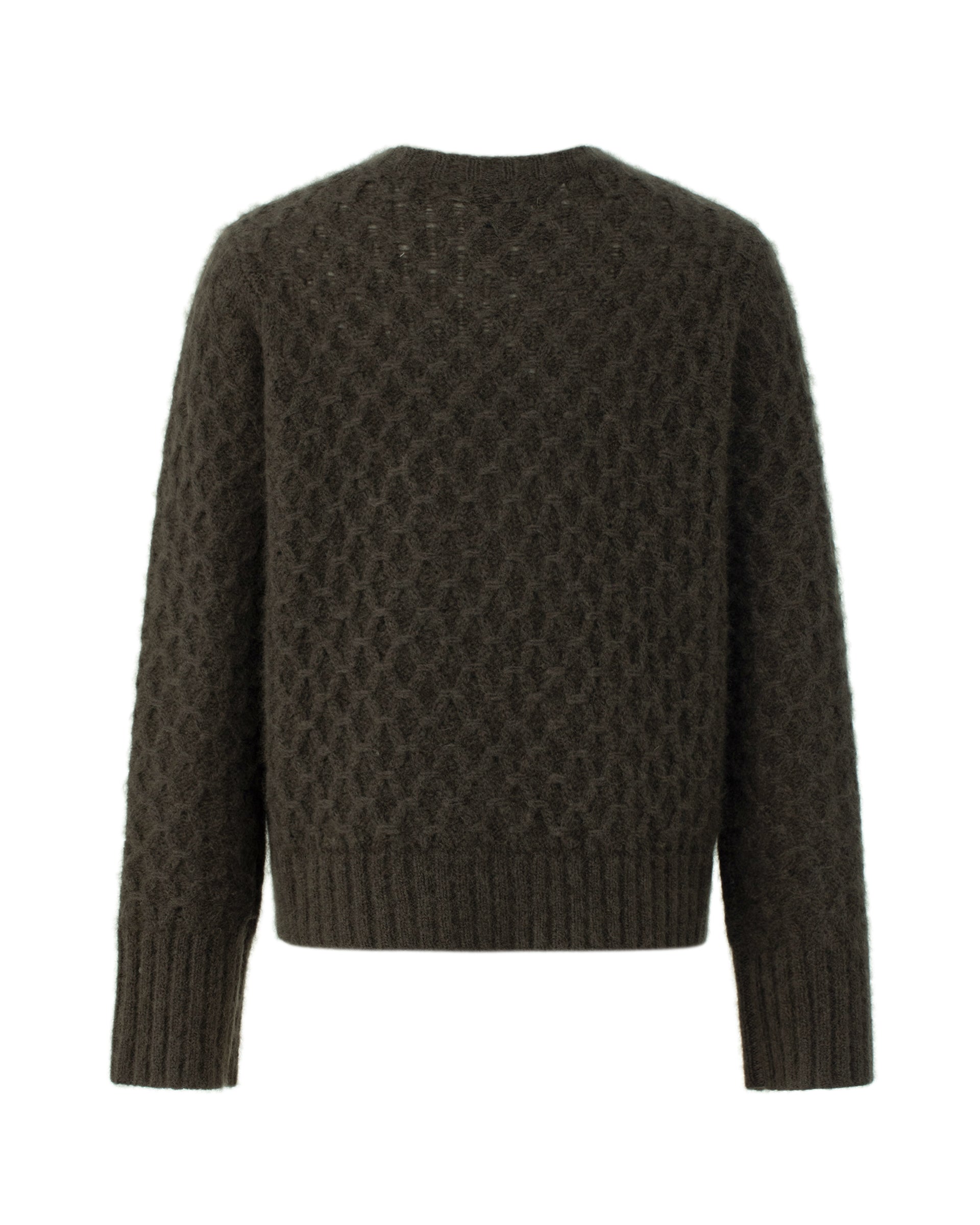 Damen Cardigan aus 75 % Kaschmir und 25 % Seide in Black Forest – Cardigan mit grafischem Zopfstrickmuster in mittelschwerer Qualität mit körperbetonter, gerader Passform, Rundhalsausschnitt mit Kragen in Rippstruktur sowie klassischer Schulterform und langen, schmalen Ärmeln. Ärmelbündchen und Saum sind in Rippstruktur gearbeitet. Eine gerippte Knopfleiste mit Knöpfen aus waschbarem Leder rundet das Design stilvoll ab.