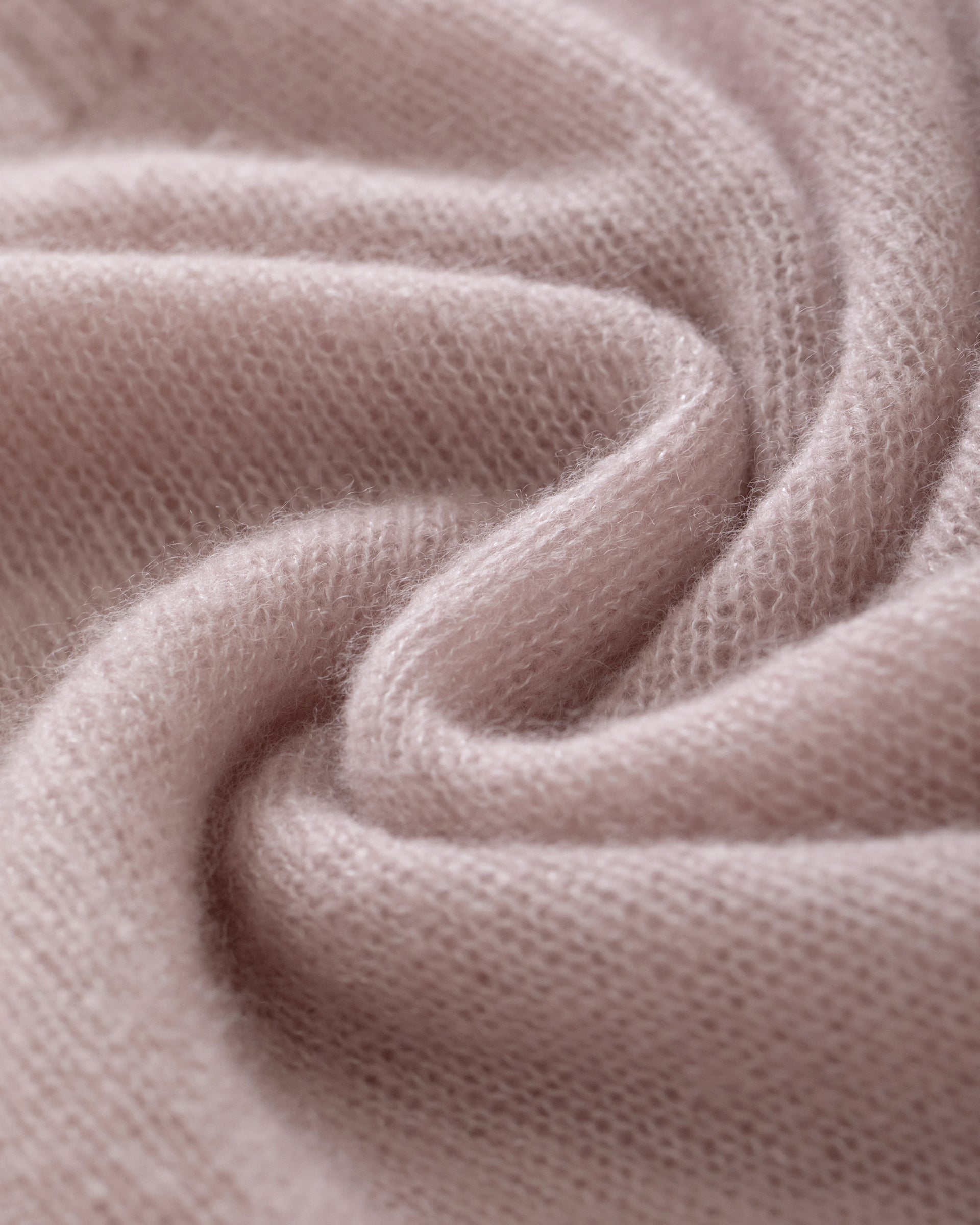 Damen Kurzarm-Pullover in pinkish grey (rosa) aus Kaschmir-Seide – leichter luftiger Strick mit Polokragen, Halbarm und relaxter Passform