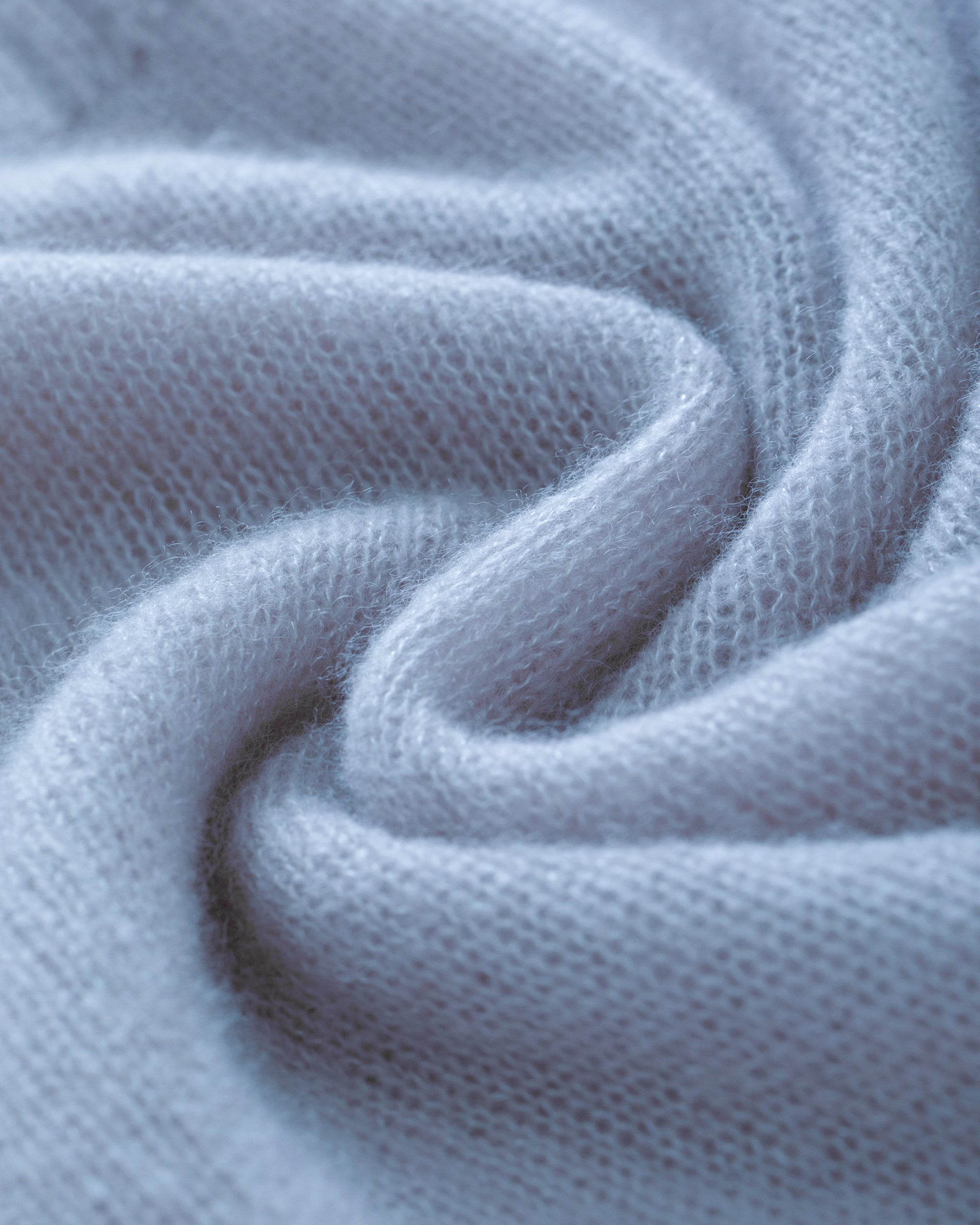 Damen Kurzarm-Pullover in sky blue (blau) aus Kaschmir-Seide – leichter luftiger Strick mit Polokragen, Halbarm und relaxter Passform