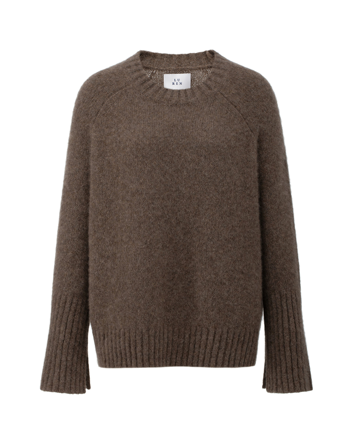 Damen Pullover aus 75 % Kaschmir und 25 % Seide in Wilderness – glatt gestrickter Pullover in mittelschwerer Qualität mit kastiger, lockerer Passform, Rundhalsausschnitt mit Kragen in Rippstruktur, Raglanärmeln sowie langen, geraden Ärmeln mit Schlitz am Bündchen. Ärmelbündchen und Saum sind in Rippstruktur gearbeitet und verleihen dem Modell einen modernen, entspannten Look.