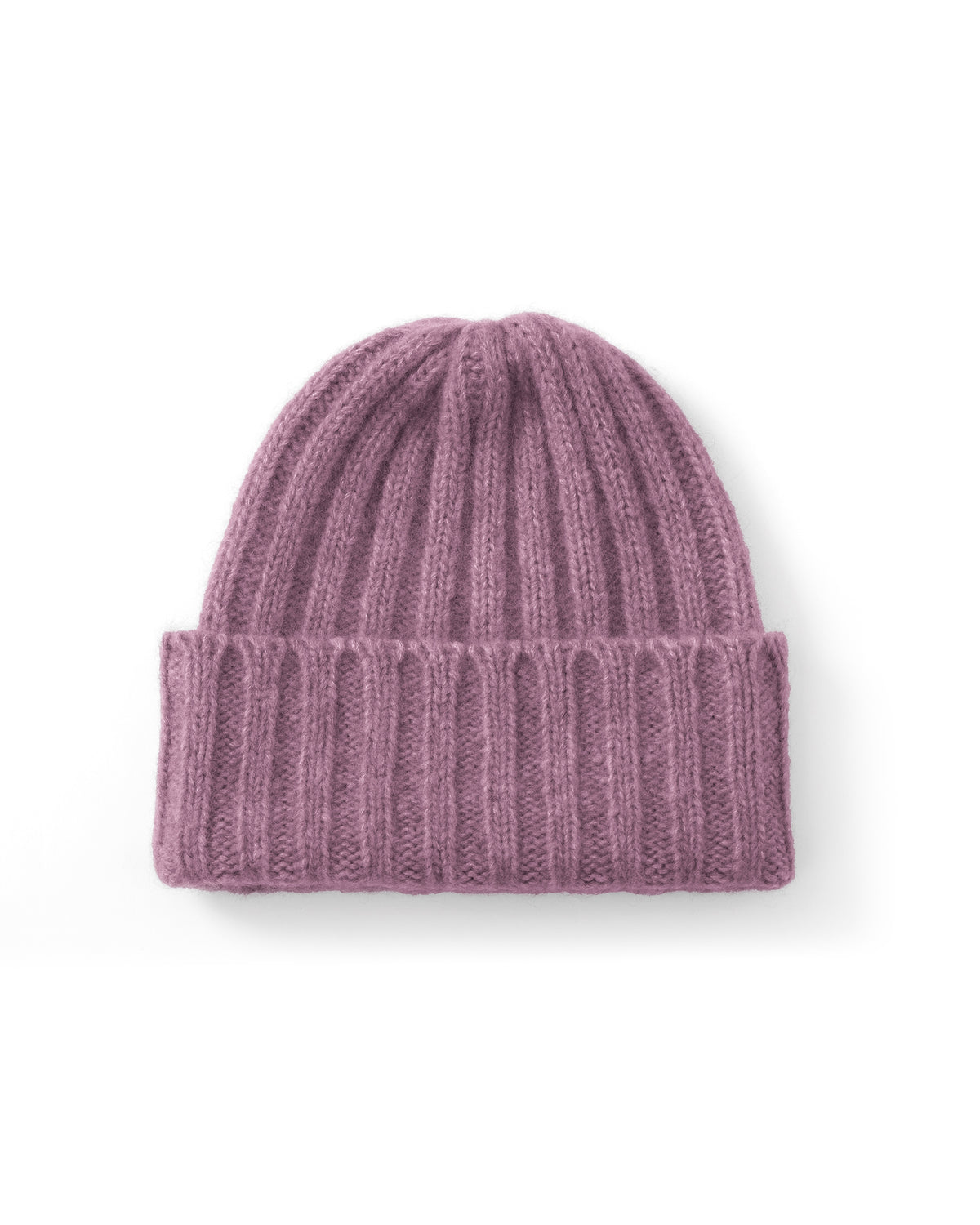 Damen Mütze aus 75 % Kaschmir und 25 % Seide in Lilac Mist – Mütze in mittelschwerer Strickqualität mit Rippstruktur und klassischem Umschlag. Das zeitlose Design verbindet hohen Tragekomfort mit einer weichen, wärmenden Haptik.
