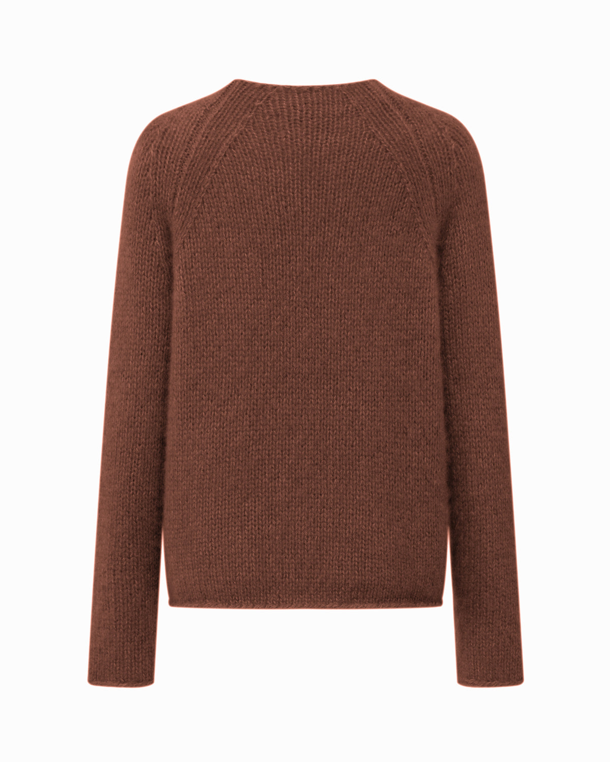 Damen Pullover aus 75 % Kaschmir und 25 % Seide in Maple – glatt gestrickter Pullover in grober Strickqualität mit lockerer Passform und geradem Schnitt, Rundhalsausschnitt, Raglanärmeln sowie langen, relaxten Ärmeln. Das zeitlose Design überzeugt durch seine klare Silhouette und den angenehm weichen Griff.
