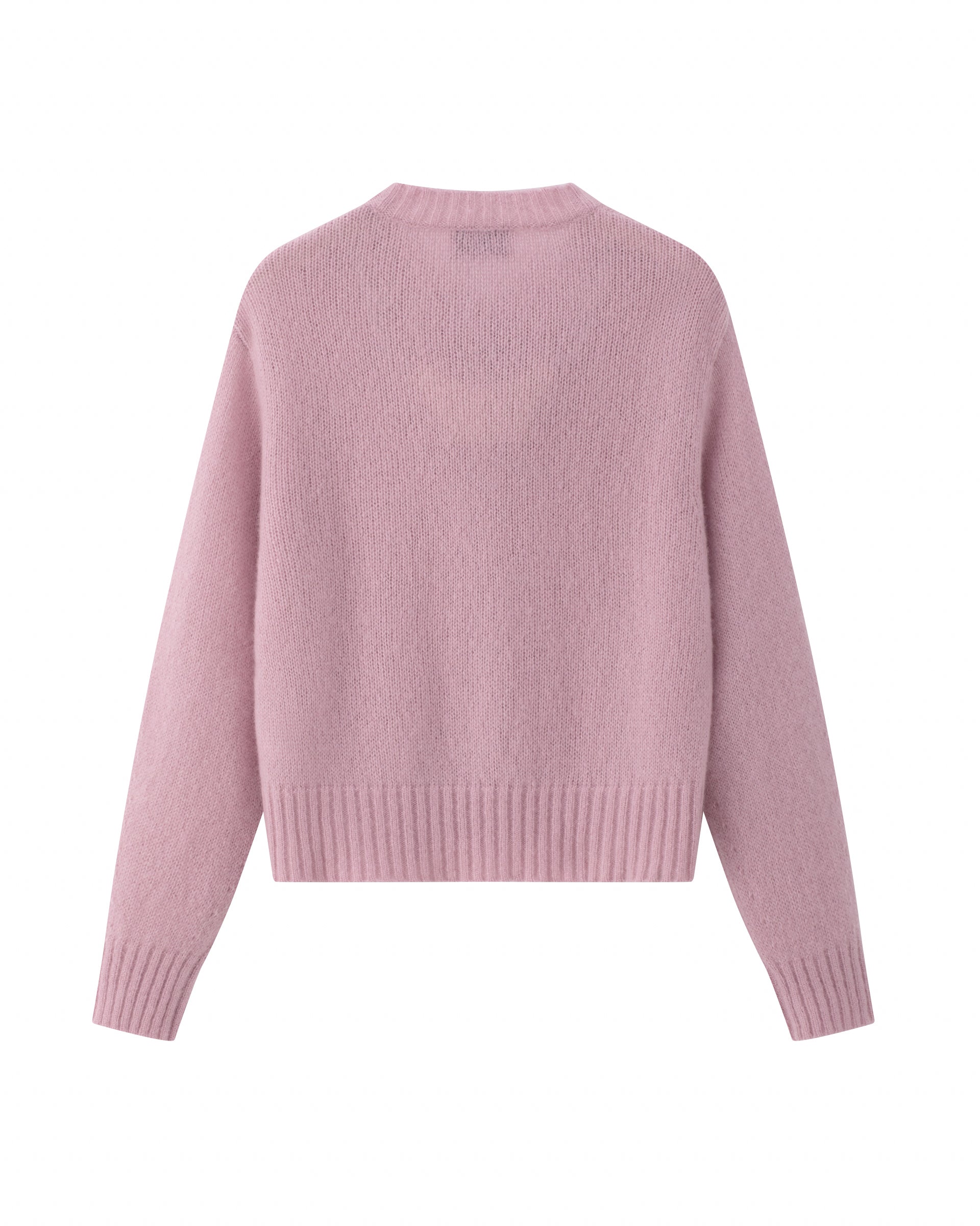 Damen Cardigan in Light Raspberry (rosa) aus Kaschmir-Seide – mittelschwerer, glatt gestrickter Cardigan mit Knopfleiste und relaxter Passform