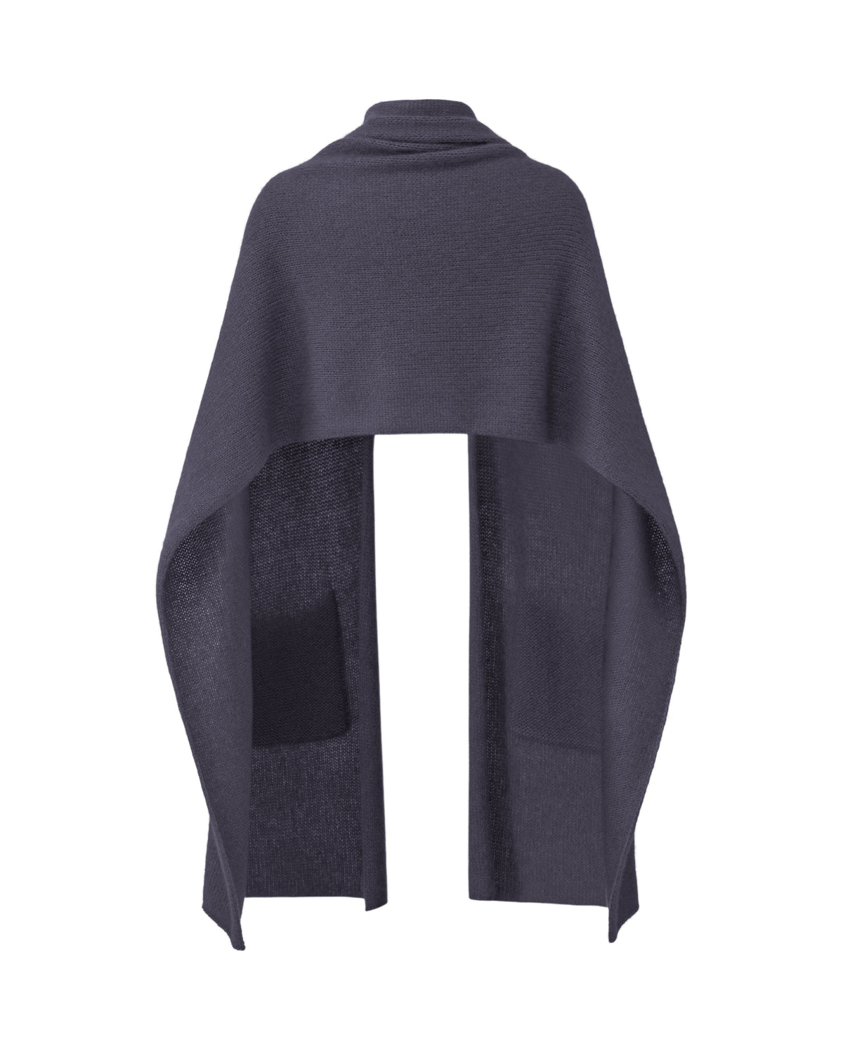 Damen Schal aus 75 % Kaschmir und 25 % Seide in Gaphite Grey – glatt und locker gestrickter Schal in grober Strickqualität mit aufgesetzten Taschen. Das vielseitig tragbare Modell verbindet weiche Haptik mit funktionalem Design und bietet zahlreiche Stylingmöglichkeiten.
