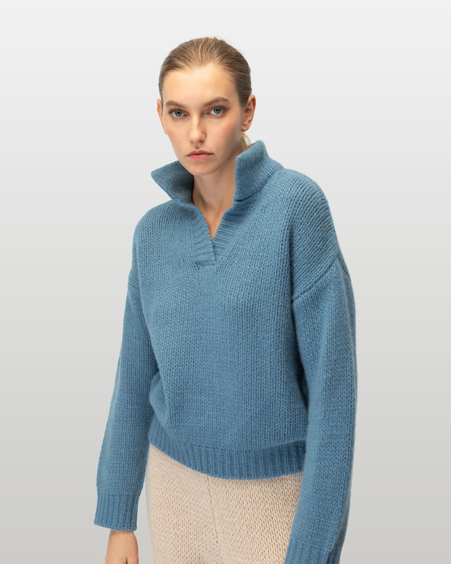 MEI FW2022016 Cashmere Silk BLUE FOG