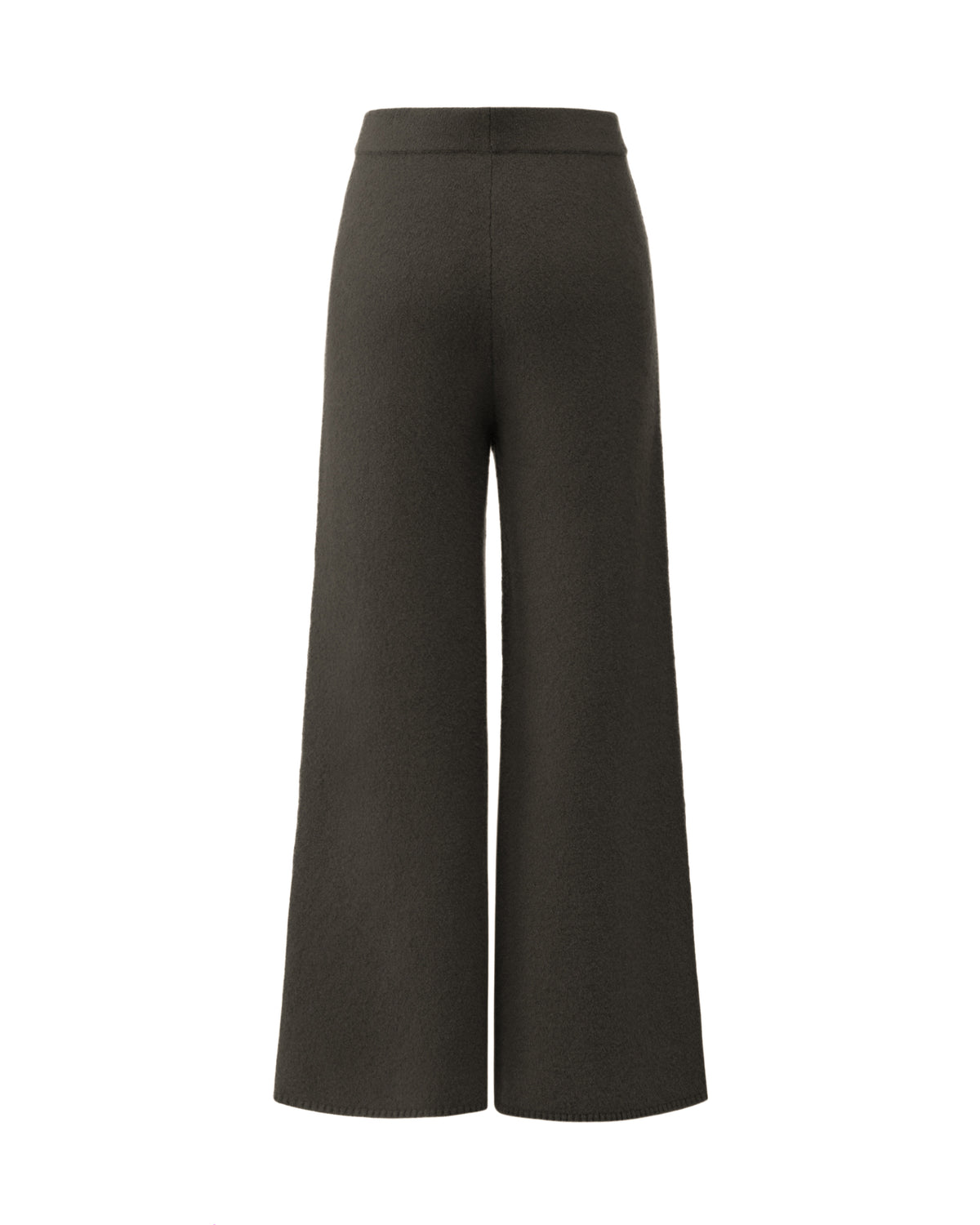 Damen Strickhose aus 80 % Kaschmir, 18 % Polyamid und 2 % Elastan in Black Forest – glatt gestrickte Hose in mittelschwerer Qualität mit gefilzter, besonders elastischer Oberfläche. Das Modell verfügt über einen Bund mit Gummizug, aufgesetzte Taschen sowie ein zum Saum hin ausgestelltes Bein und vereint hohen Tragekomfort mit einer modernen Silhouette.