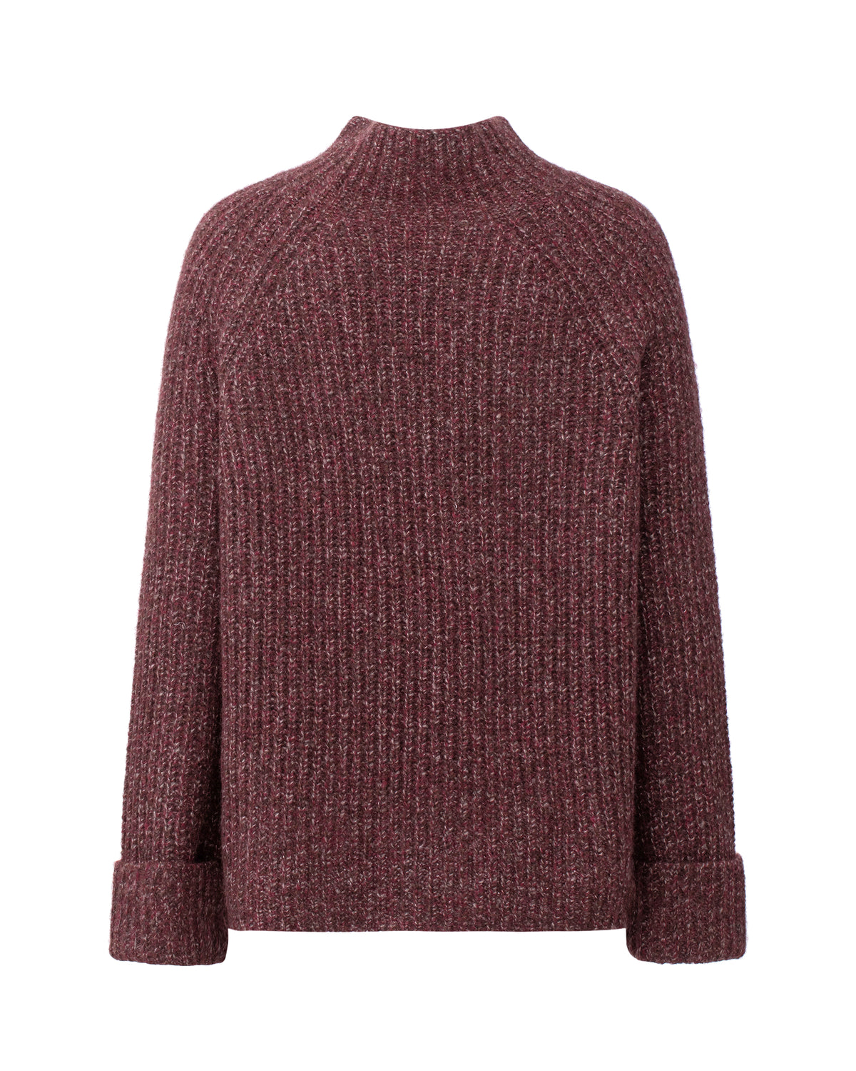 Damen Pullover aus 75 % Kaschmir und 25 % Seide in Vixen – Pullover in grober Halbpatent-Strickstruktur mit locker fallender Passform. Der Stehkragen, Raglanärmel sowie die langen, schmalen Ärmel mit umgeschlagenen Bündchen verleihen dem Modell eine moderne Silhouette. Seitliche Schlitze sorgen für zusätzlichen Tragekomfort und runden das zeitlose Design ab.