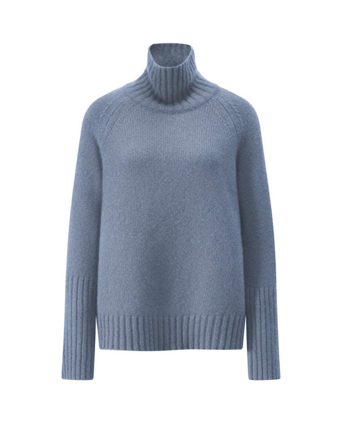 Damen Pullover aus 75 % Kaschmir und 25 % Seide in Boro – glatt gestrickter Pullover in mittelschwerer Qualität mit langer, relaxter Passform, die zum Saum hin leicht ausgestellt ist. Das Modell verfügt über einen Stehkragen in Rippstruktur, Raglanschultern sowie lange, schmale Ärmel. Hohe Ärmelbündchen und der Saum sind in Rippstruktur gearbeitet und verleihen dem Pullover eine moderne, elegante Silhouette.
